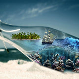 Ship Undersea In The Bottle - Diamond Painting Kit