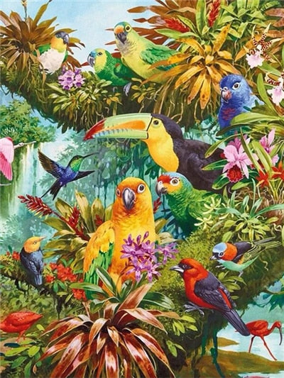Birds Paradise - Diamond Painting Kit