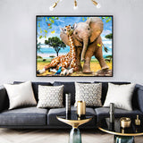 Elephant Giraffe - Diamond Painting Kit