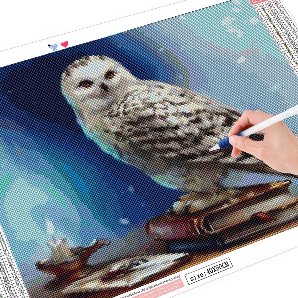Book Owl - Diamond Painting Kit