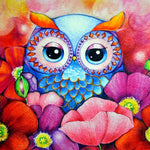 Owl Flowers - Diamond Painting Kit