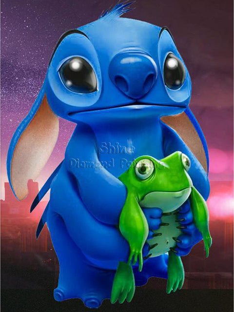 Stitch With Frog   - Diamond Painting Kit