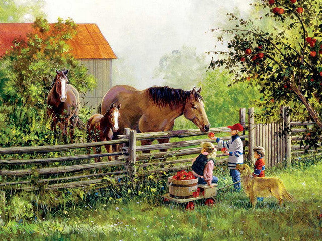 Horse Feeding - Diamond Painting Kit
