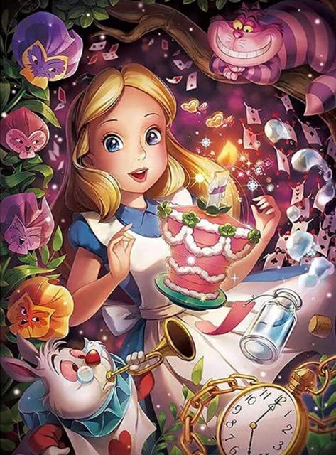 5D Diamond Painting Alice and the Cheshire Cat Kit