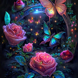 Butterflies And Roses - Diamond Painting Kit