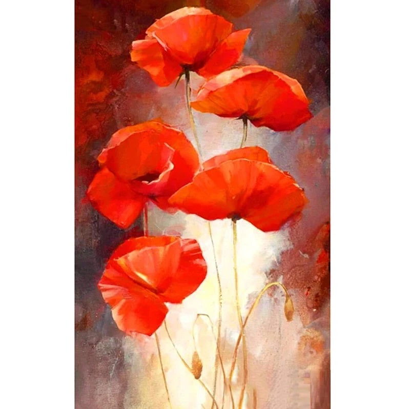 Poppy Flower Diamond painting kit