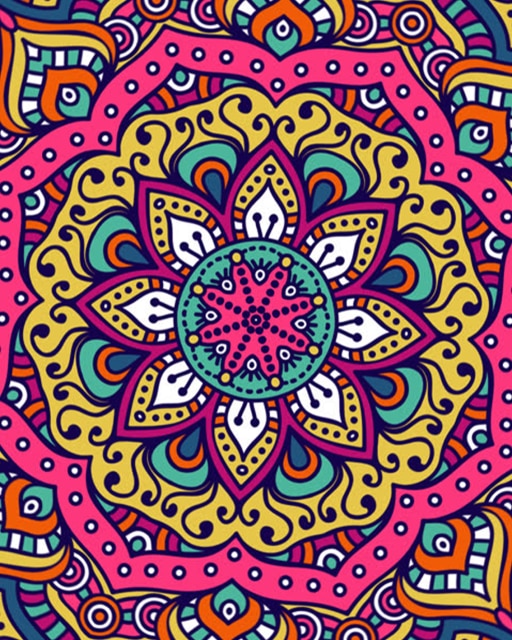 Embroidered Mandala Paint By Number Kit