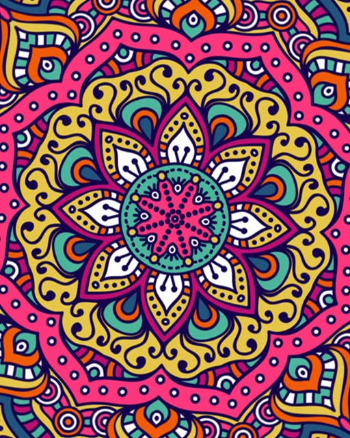 Embroidered Mandala Paint By Number Kit