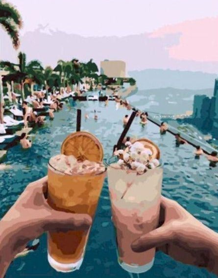 Two Drinks  Paint By Number Kit