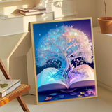 Sparkling Tree In Book - Diamond Painting Kit