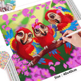 3 Parrots- Diamond Painting Kit