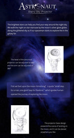 Standing Astronaut Galaxy Star Projector Night Light