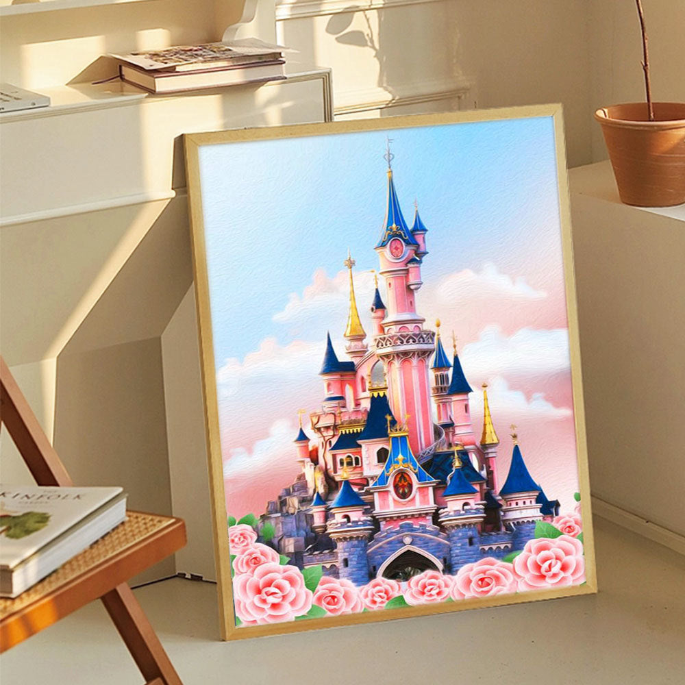 Castle In Pink  - Diamond Painting Kit