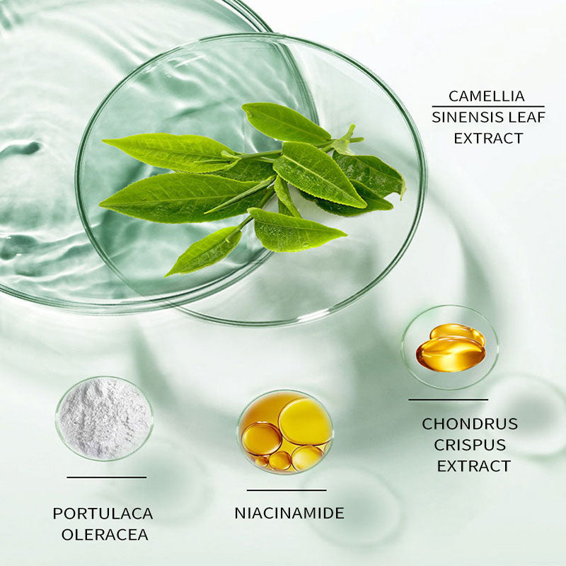 Green Tea Oil Control Pore Shrink Face Serum Whitening Remove Dark Spots Improve Acne Blackheads