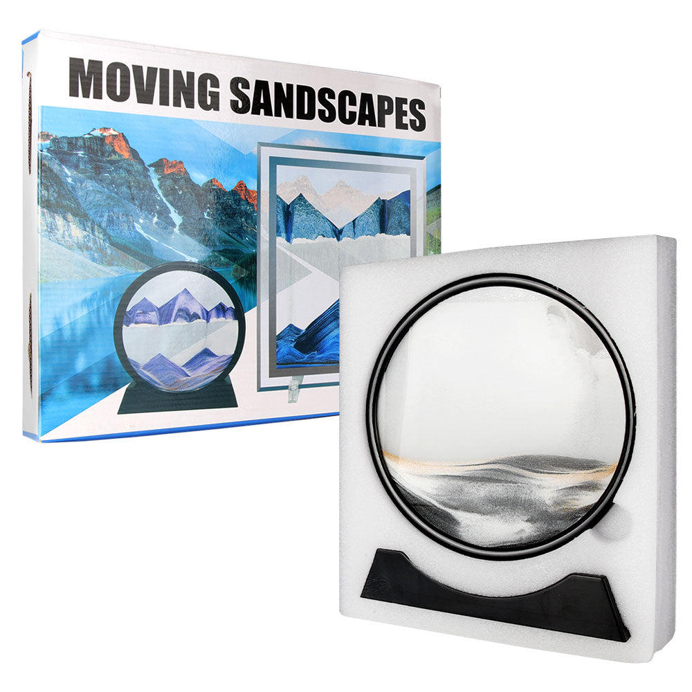 3D Moving Sand Art Picture Glass Sea Sandscape