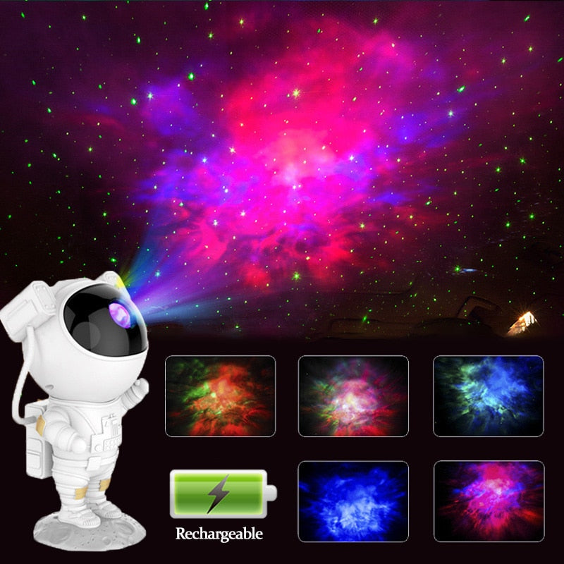 Standing Astronaut Galaxy Star Projector Night Light