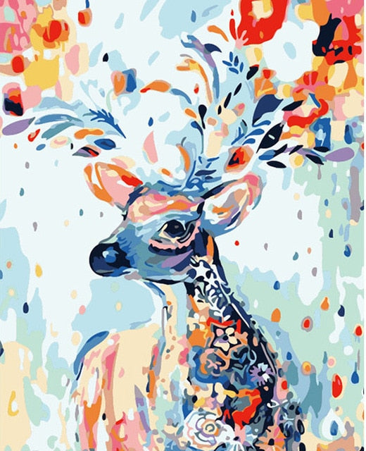 Abstract Deer - Paint By Number Kit