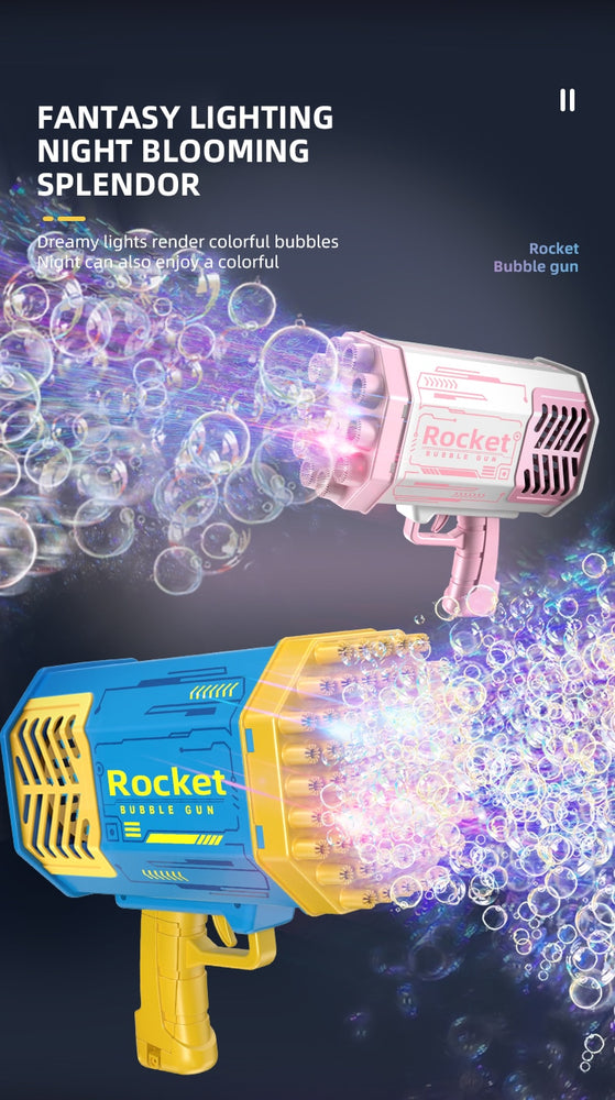 Bubble Gun  Rocket With Light Toy