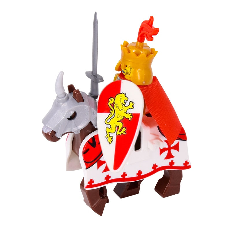 Medieval Figures Rome Warrior On Horse Building Blocks Toys