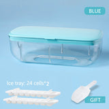 2 In 1 Ice Cube Trays & Ice Cube Storage Container Box