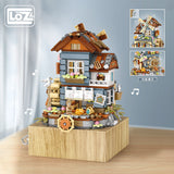 LOZ Classical Windmill House Music Box - Building Blocks Toy