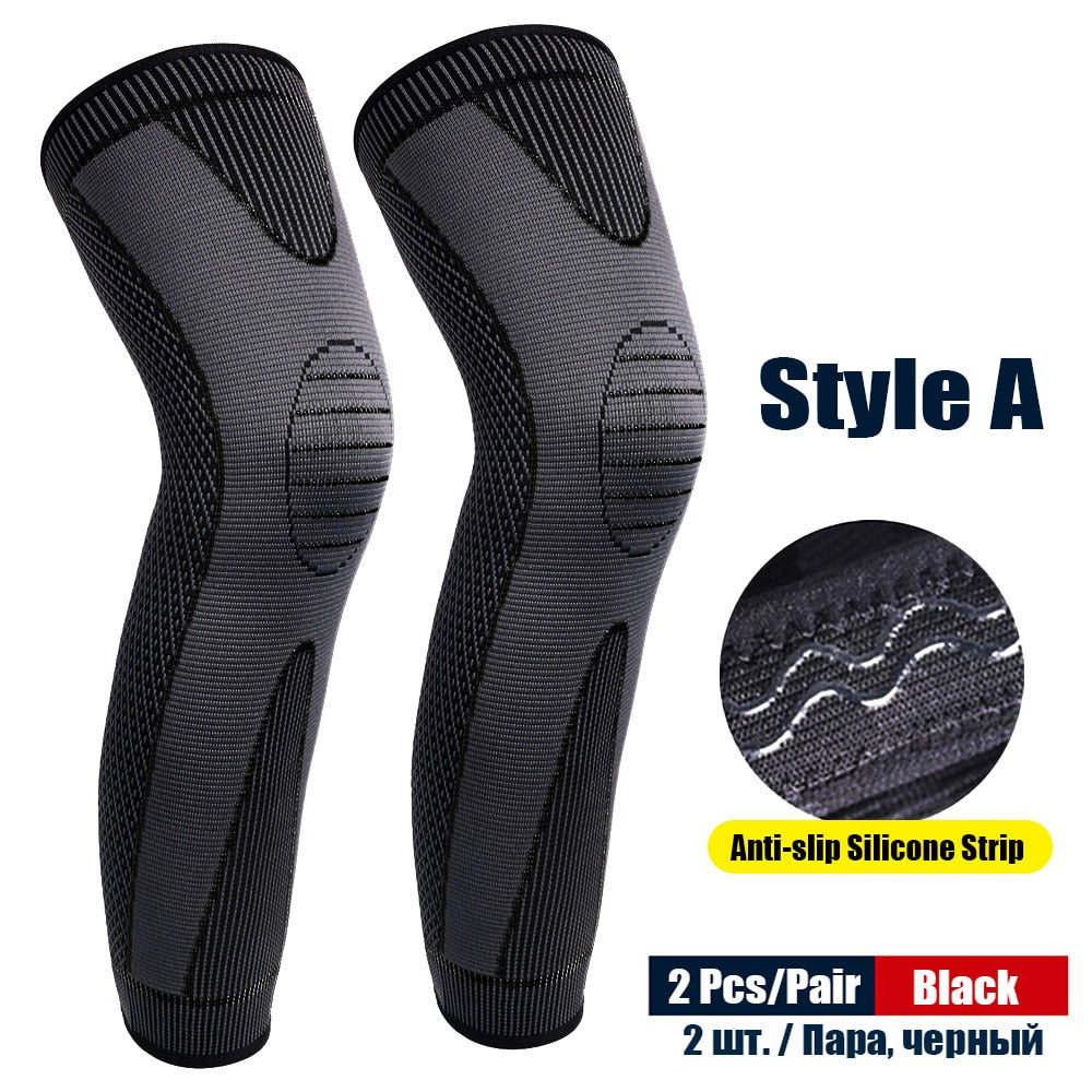 Sport Full Leg Compression Sleeves Knee Braces Support Protector for Weightlifting Arthritis Joint Pain Relief Muscle Tear