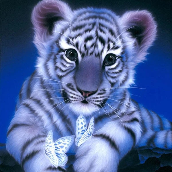 Playful Baby Tiger Diamond Painting Kit