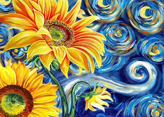 Starry Sunflower - Diamond Painting Kit