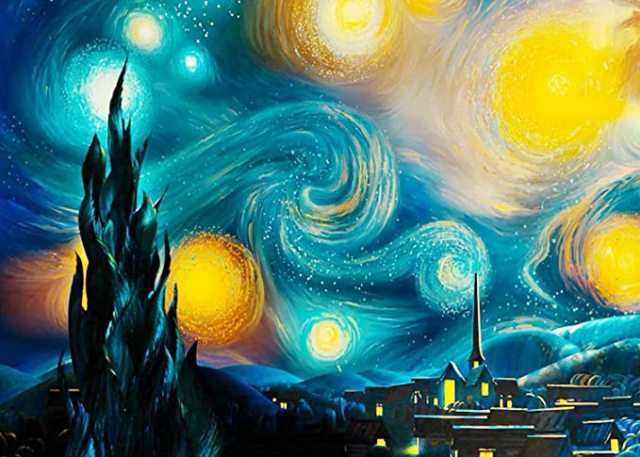 Starry Night City - Diamond Painting Kit