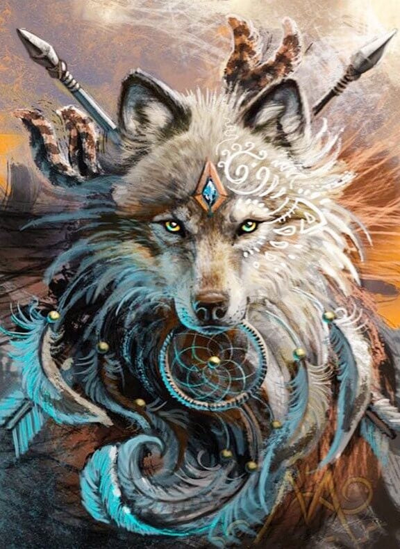 Wolf Warrior - Diamond Painting Kit
