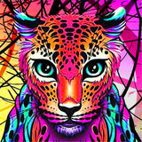 Colored Leopard - Diamond Painting Kit