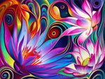 Abstract Lotus Flower - Diamond Painting Kit