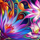 Abstract Lotus Flower - Diamond Painting Kit