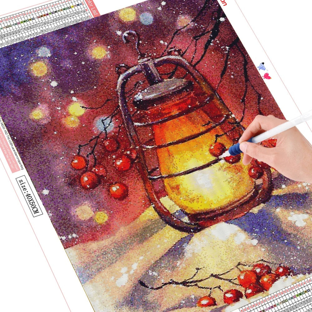 Cherry Lantern - Diamond Painting Kit