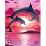 Dolphin Couple Diamond Painting Kit
