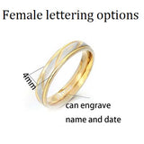 Customized Engrave Name Lovers Couple Rings