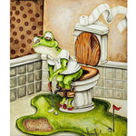 Frog Toilet - Diamond Painting Kit