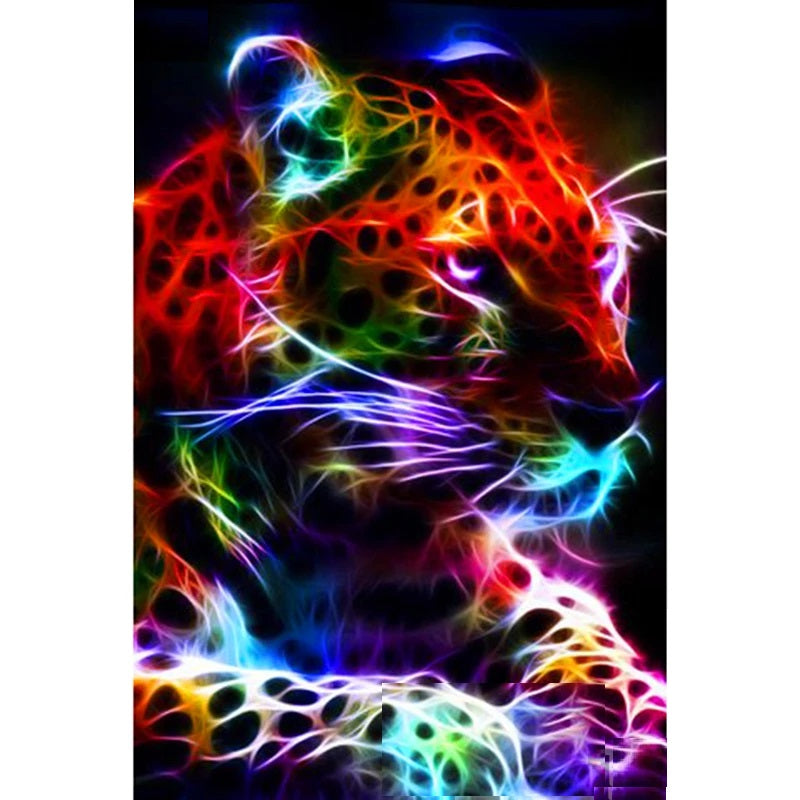 Glowing Leopard - Diamond Painting Kit