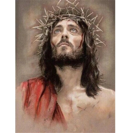 jesus christ with thorn crown diamond painting kit