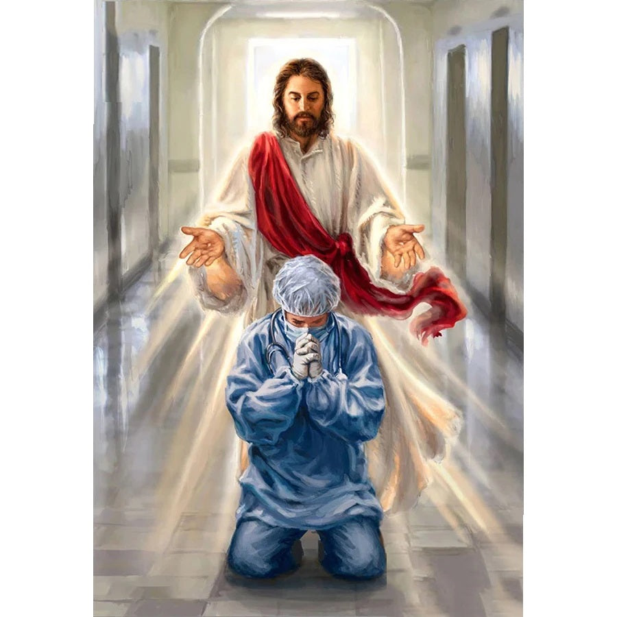 Jesus Blessing Doctor - Diamond Painting Kit