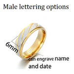Customized Engrave Name Lovers Couple Rings