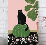 Cat Sitting On Ottoman - Paint By Number Kit