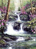 Scenic Waterfall - Diamond Painting Kit