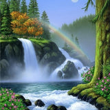 Scenic Waterfall - Diamond Painting Kit