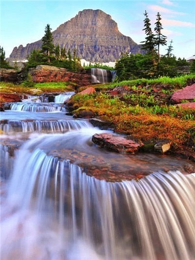 Scenic Waterfall - Diamond Painting Kit