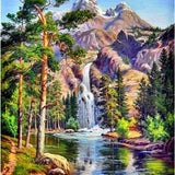 Scenic Waterfall - Diamond Painting Kit