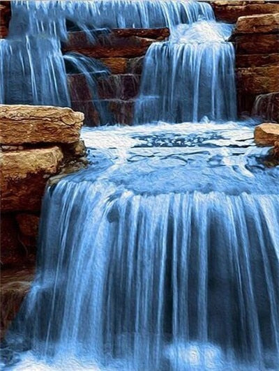 Scenic Waterfall - Diamond Painting Kit