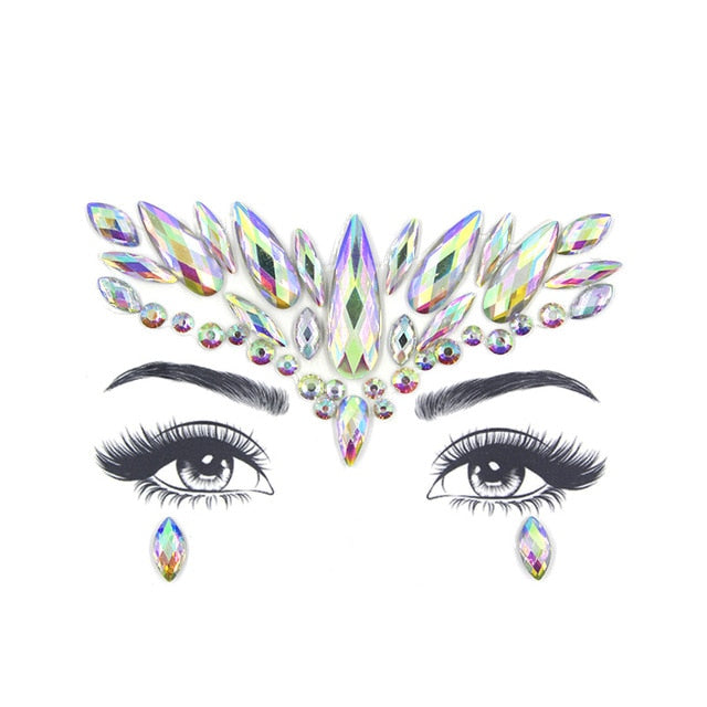 3D Crystal Glitter Face Jewel