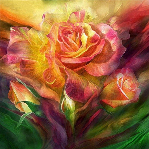 Dreamland Rose Diamond Painting Kit , Flower Diamond Painting Kit