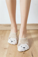 Cartoon Animal Women Ankle Socks (5 Pairs)